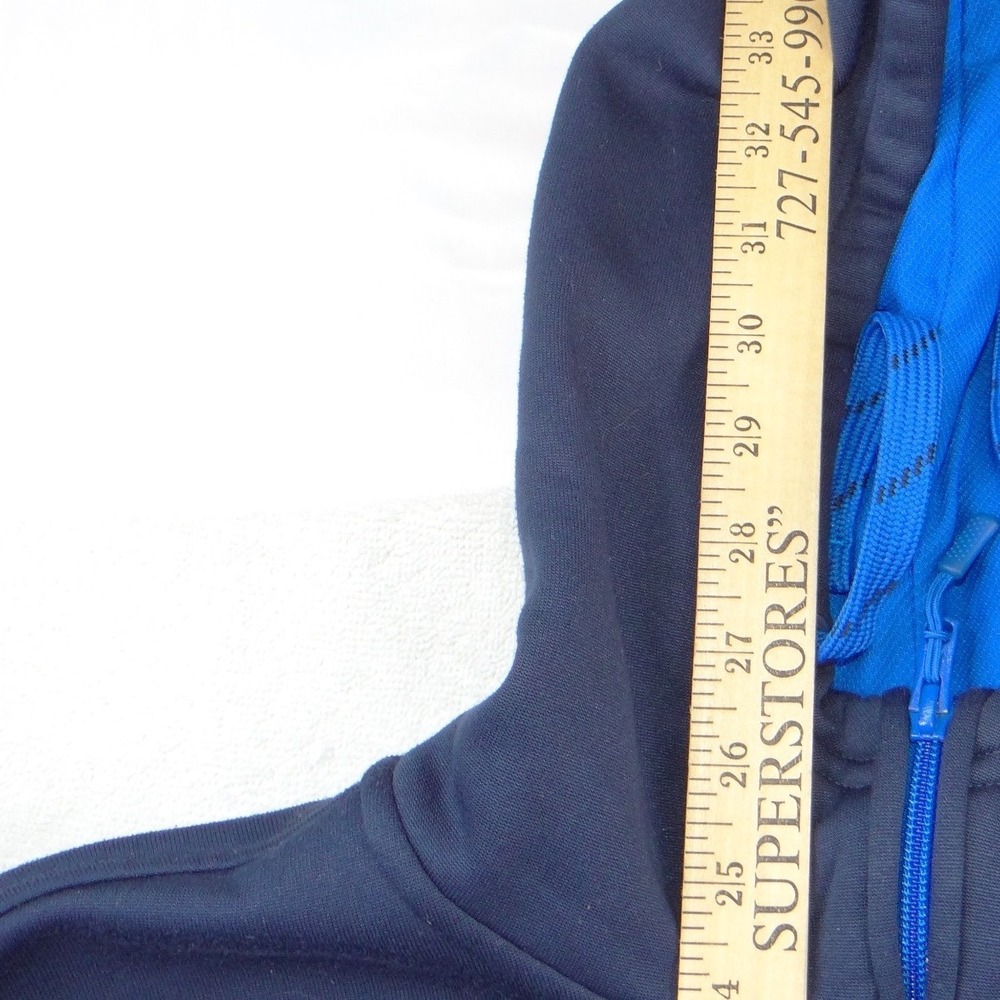 The North Face Mens Full Zip Hoodie Blue Colorblock Performance Fleece Size M - Picture 7 of 7